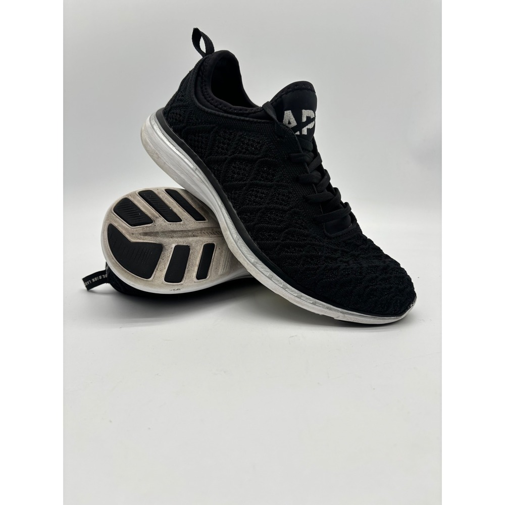 APL TechLoom Phantom Mens Running Shoes Black White 1118XC Size 8